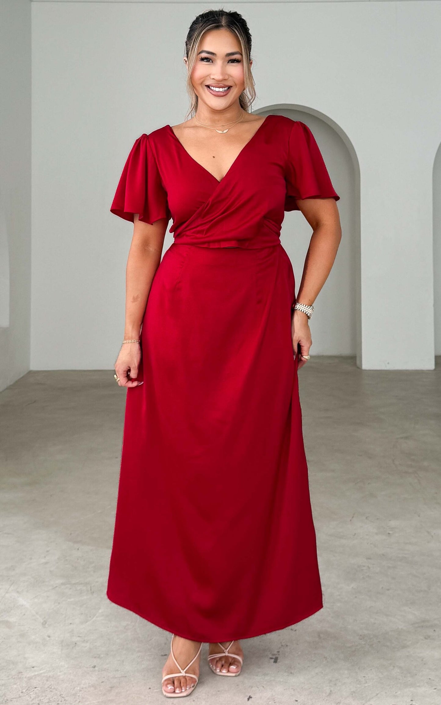 (Preorder) Roza Maxi Dress - Red