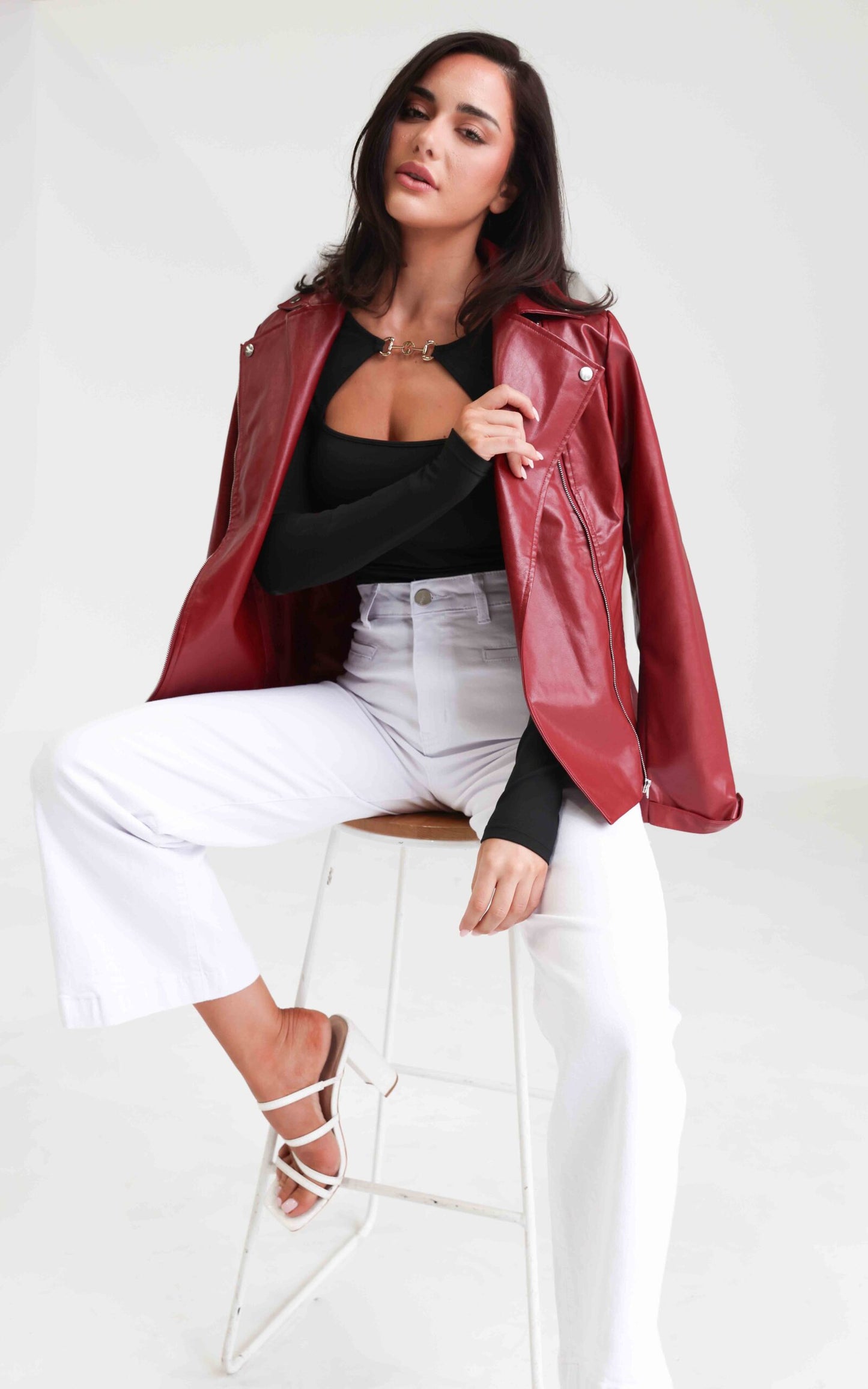 Ryder Biker Jacket - Wine