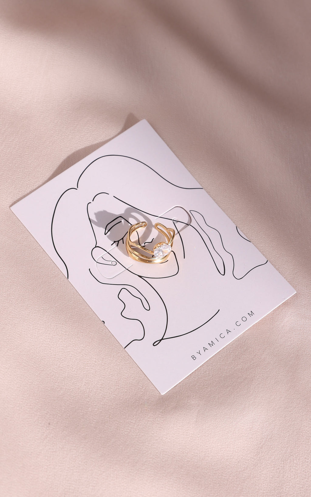 Rafferty Ring - Gold Oval Stone Wave