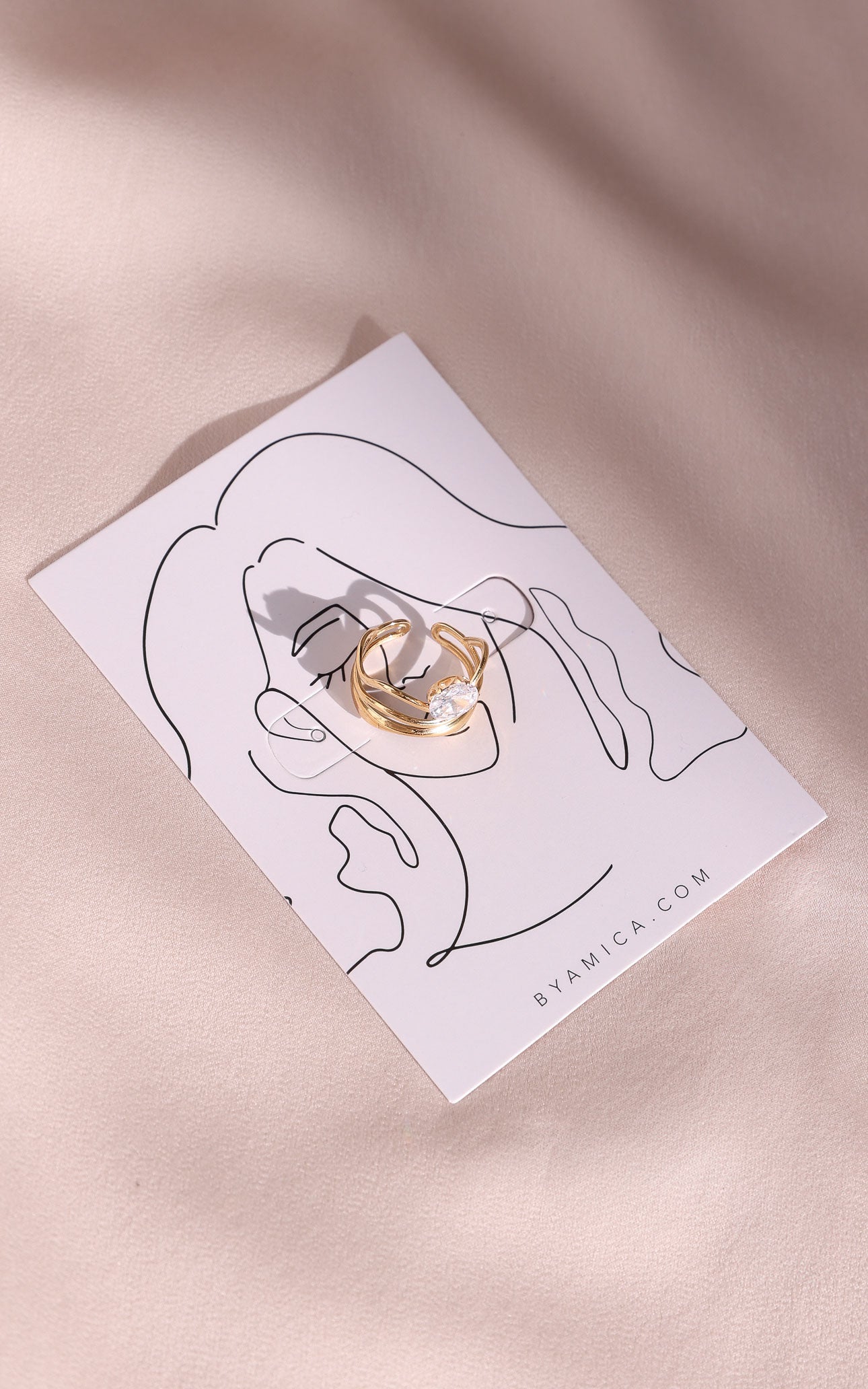 Rafferty Ring - Gold Oval Stone Wave