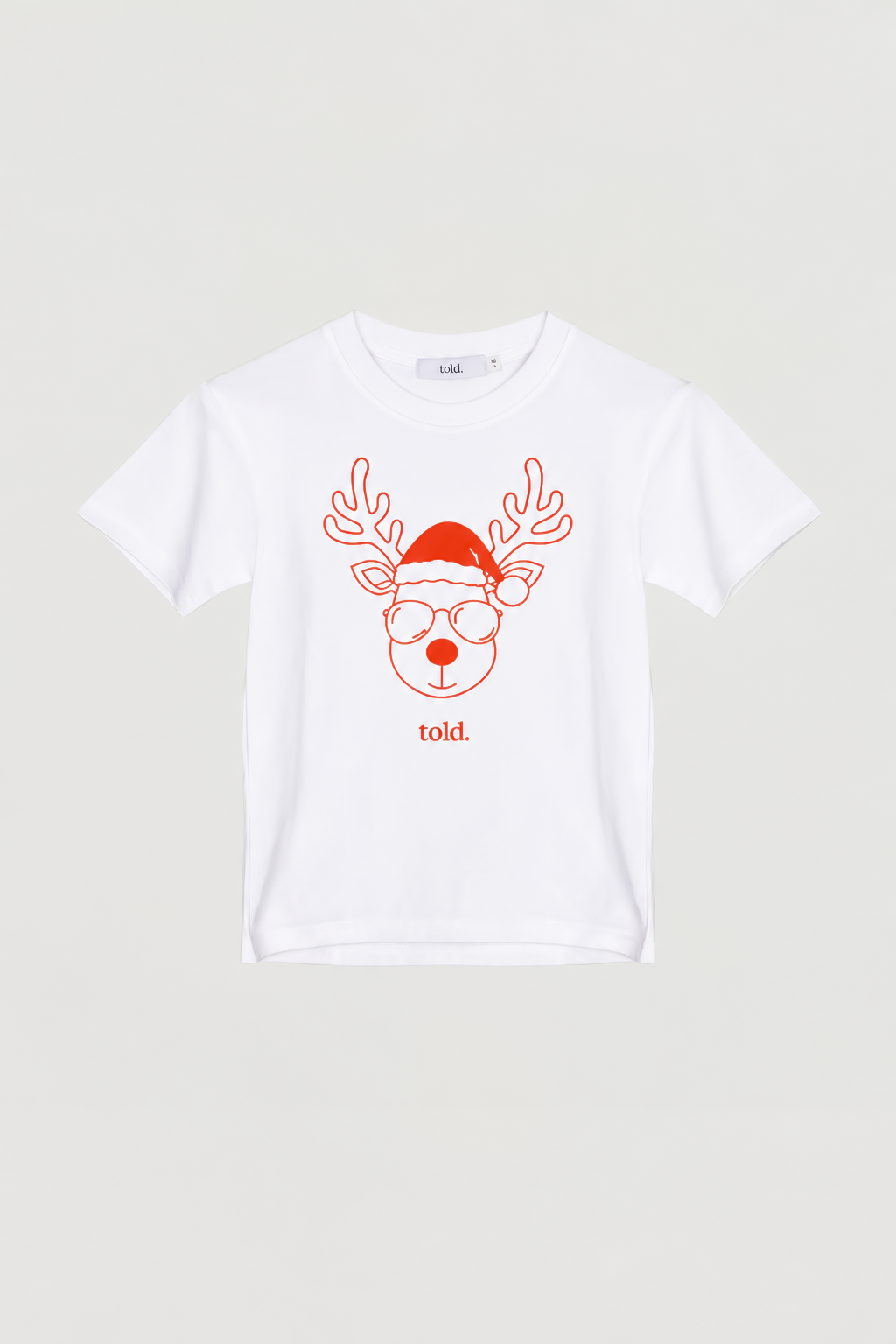 (PREORDER) Ricco Kids Tshirt - White Reindeer