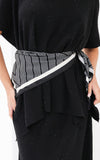 Reece Triangle Bandana - Black Zigzag Print