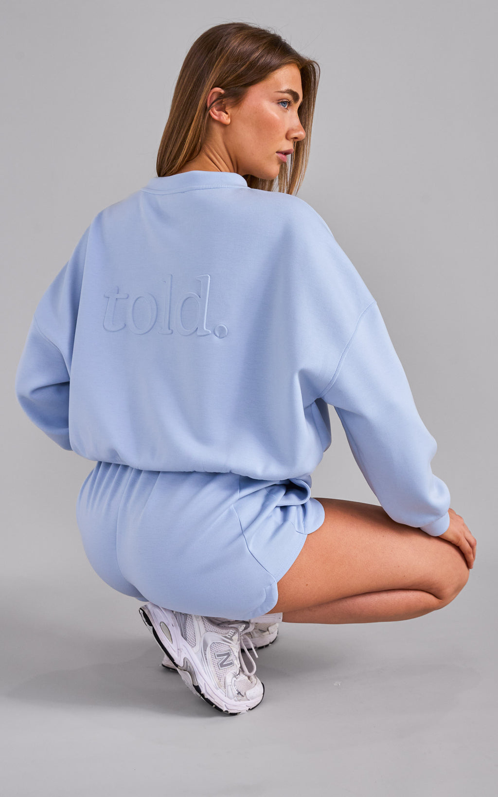 Rehka Crew Neck Jumper - Light Blue