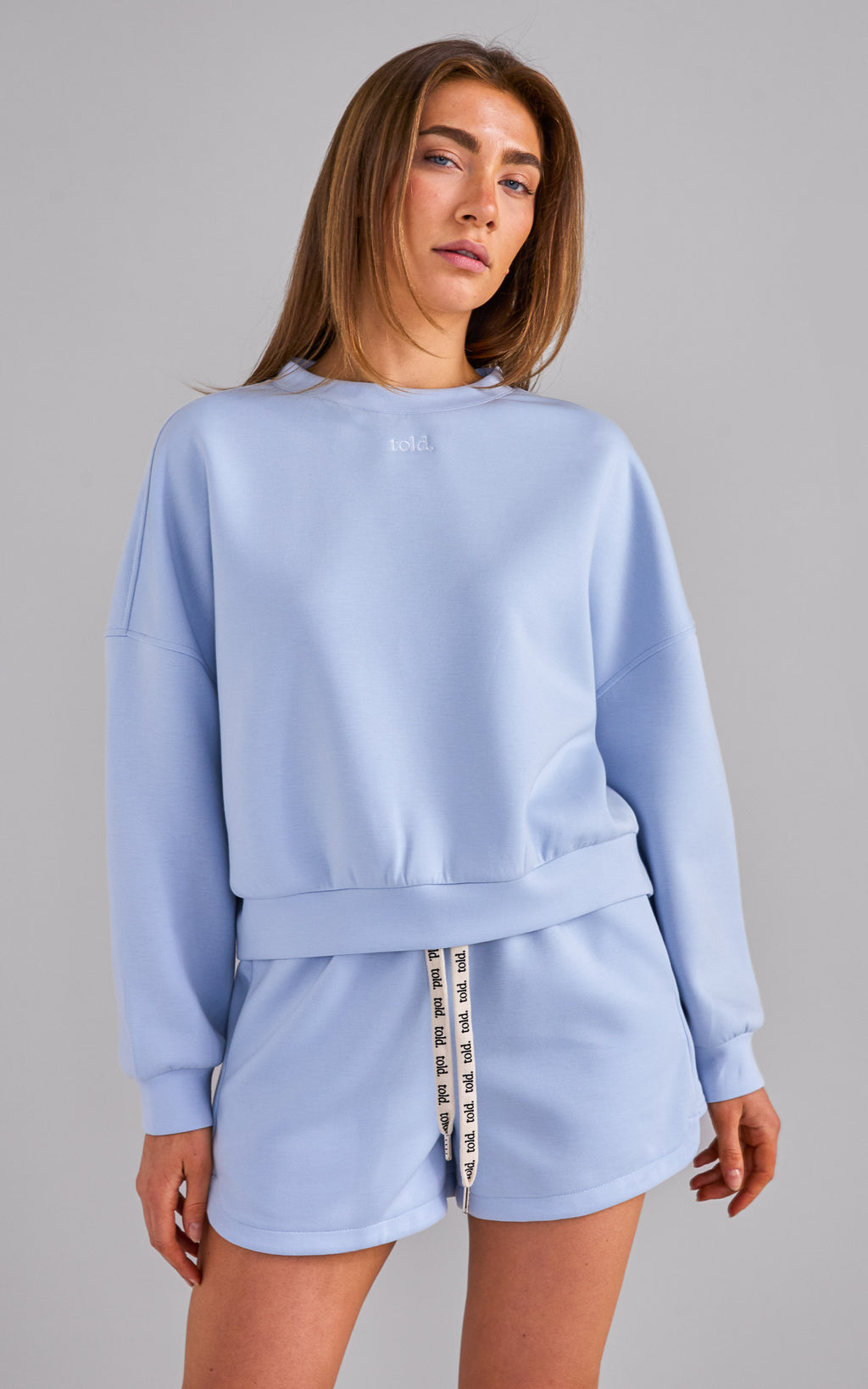 Rehka Crew Neck Jumper - Light Blue