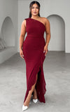 Relius Mesh Maxi Dress - Wine