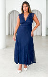 Ria Lace Maxi Dress - Navy
