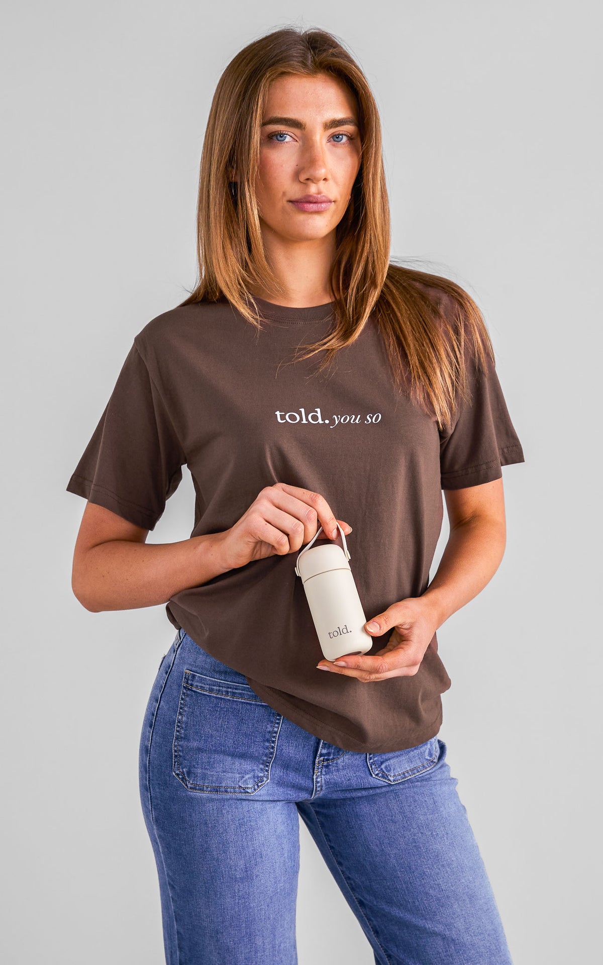 Told. Mini Water Bottle - Cream