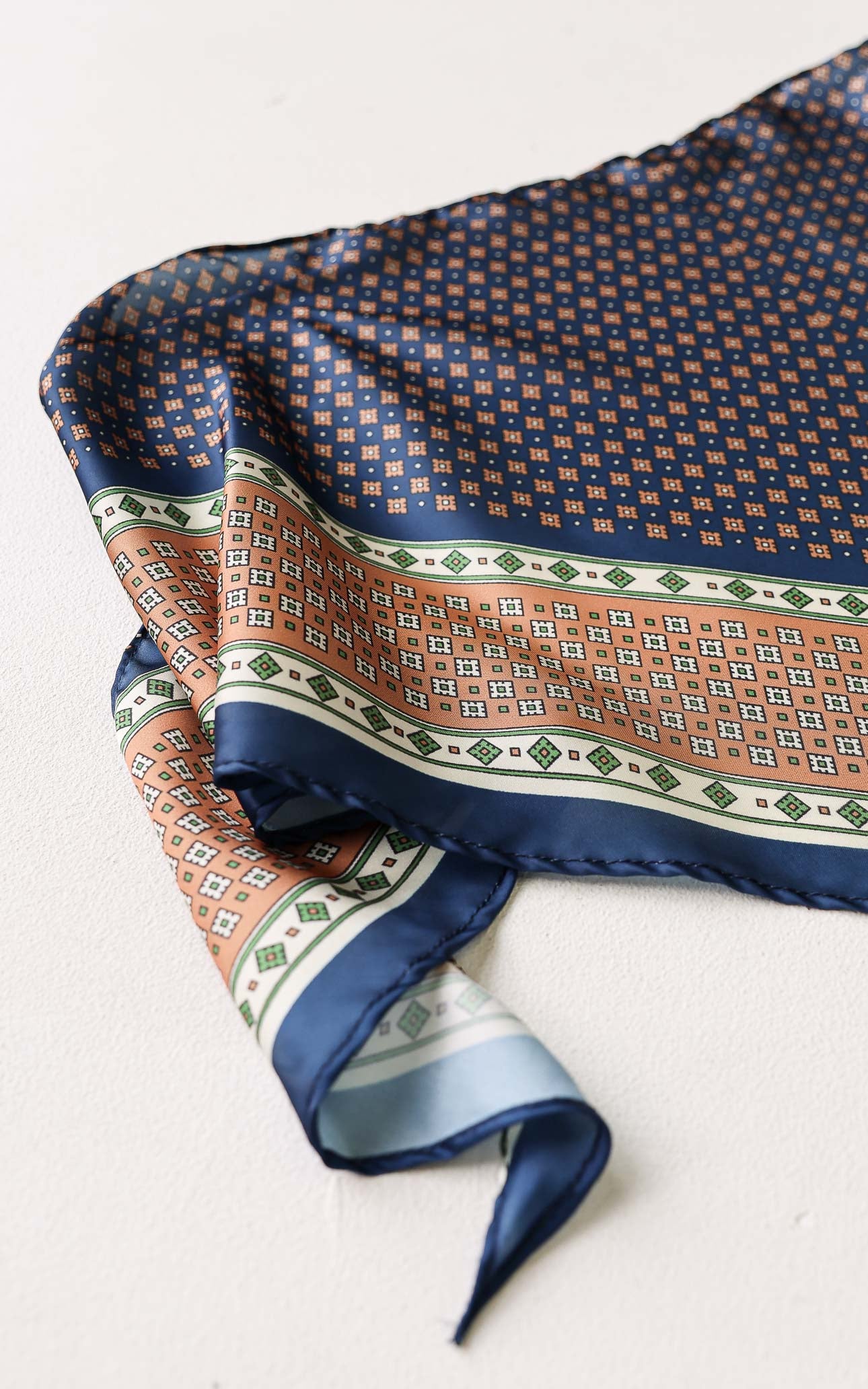 Ridah Triangle Bandana - Blue Multi Diamond Print