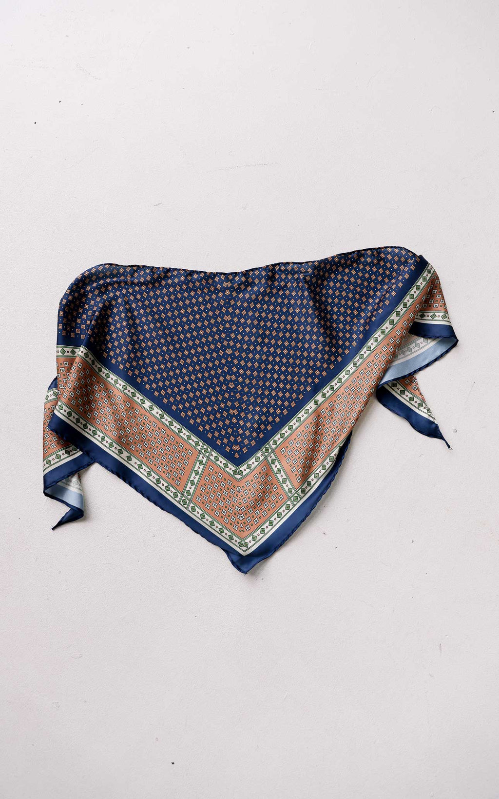 Ridah Triangle Bandana - Blue Multi Diamond Print