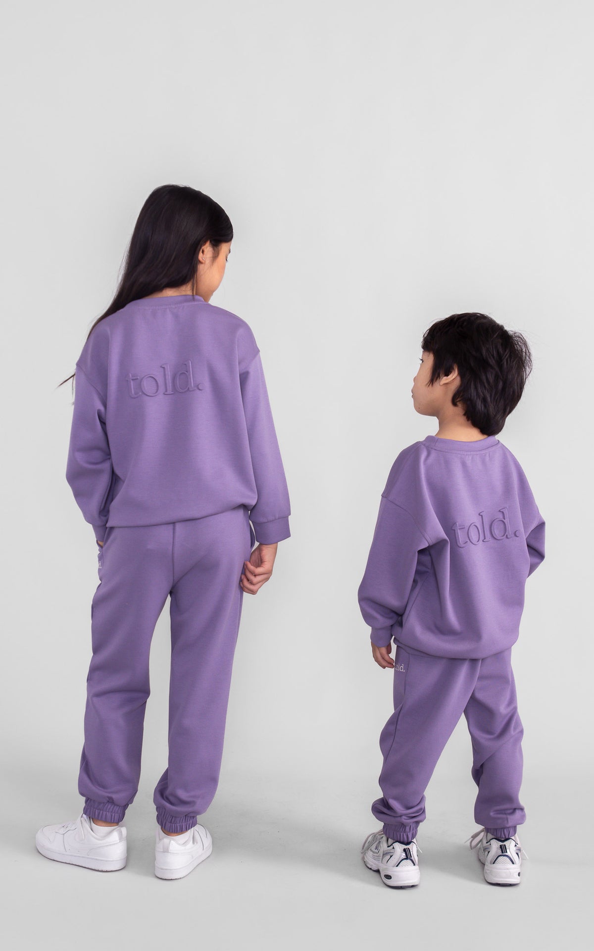 Luca Kids Crew Neck Jumper - Purple