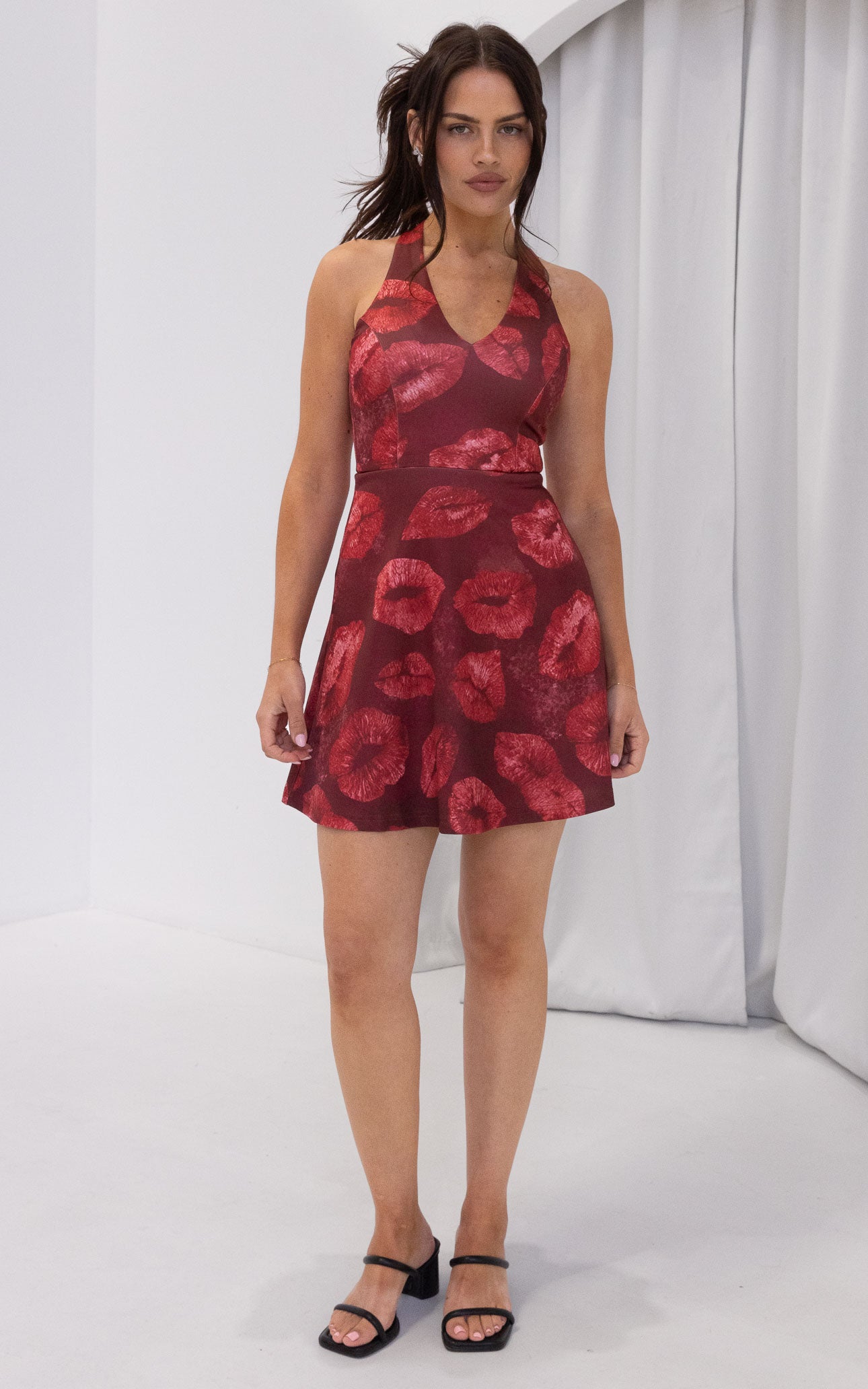 Rouge Mini Dress - Wine Kiss Print