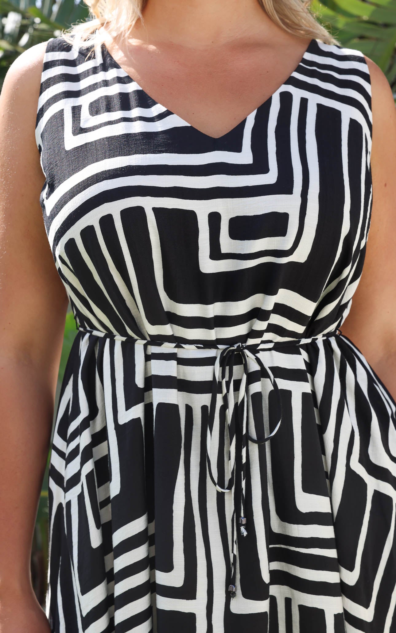 Sacha Maxi Dress - Black Cream Print