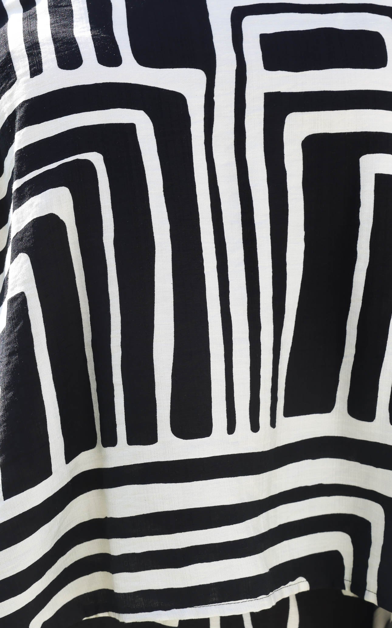 Sachio Top - Black Cream Print