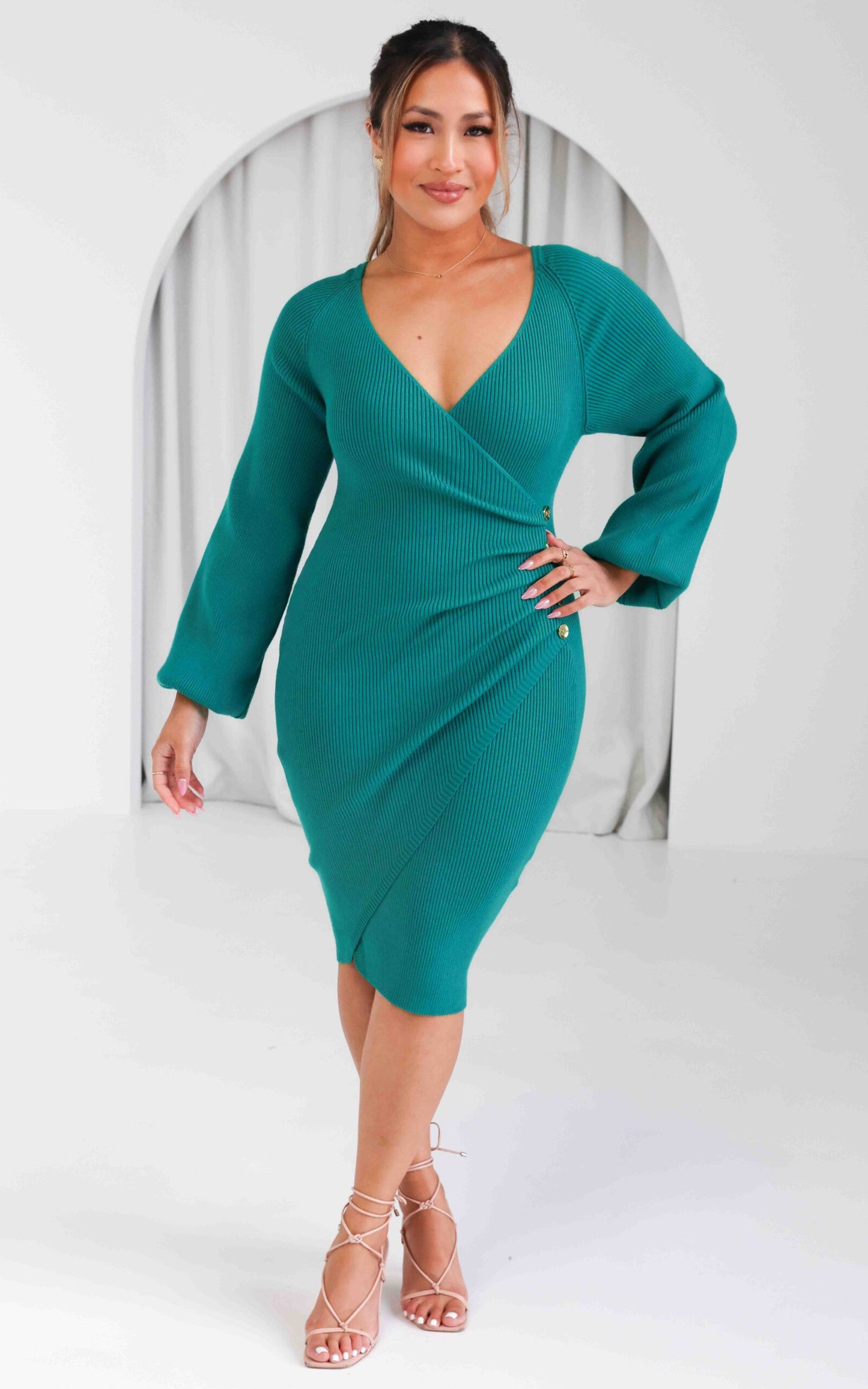 Sadie Knit Dress - Teal