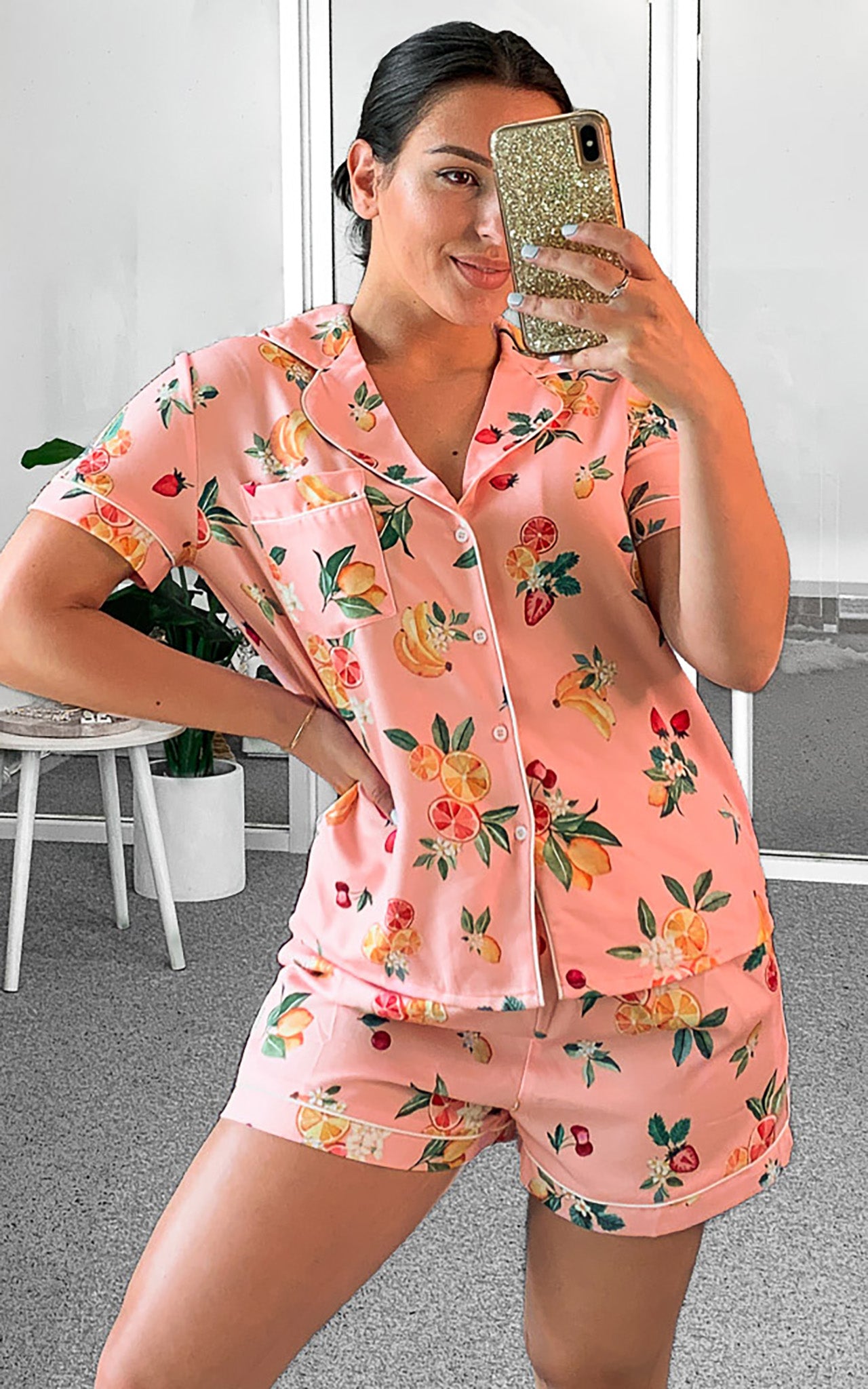 Sangria Pj Top - Pink Fruit