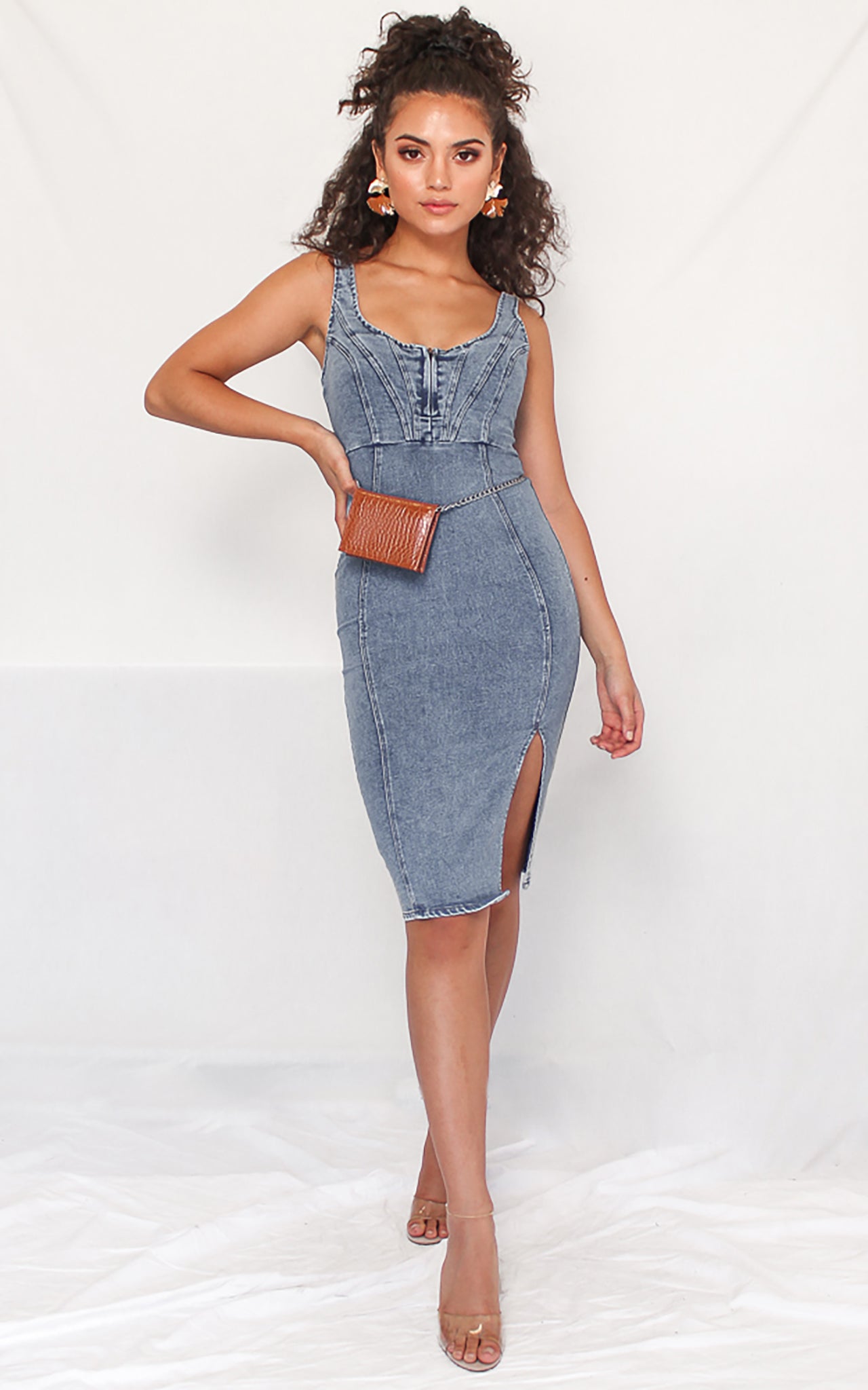 Santiago Denim Midi Dress - Denim Blue