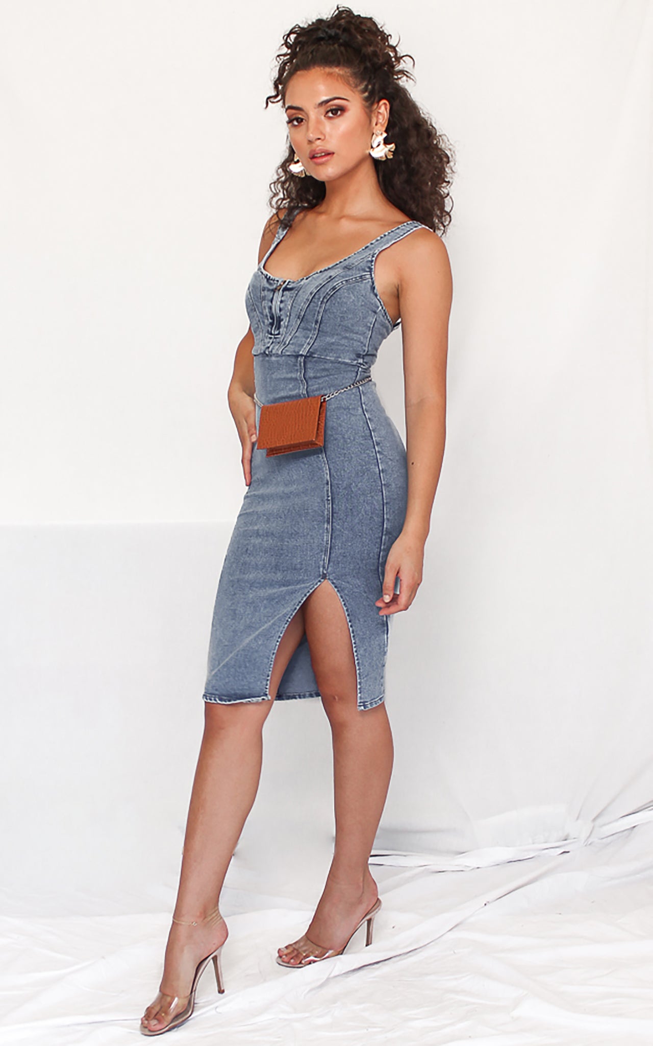 Santiago Denim Midi Dress - Denim Blue