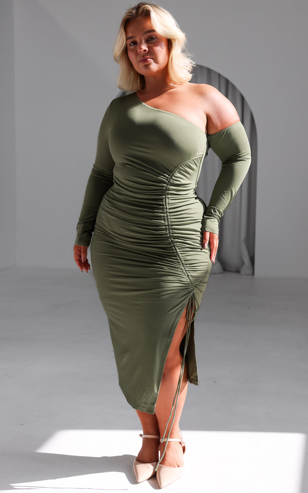 Sarah Midi Dress - Sage