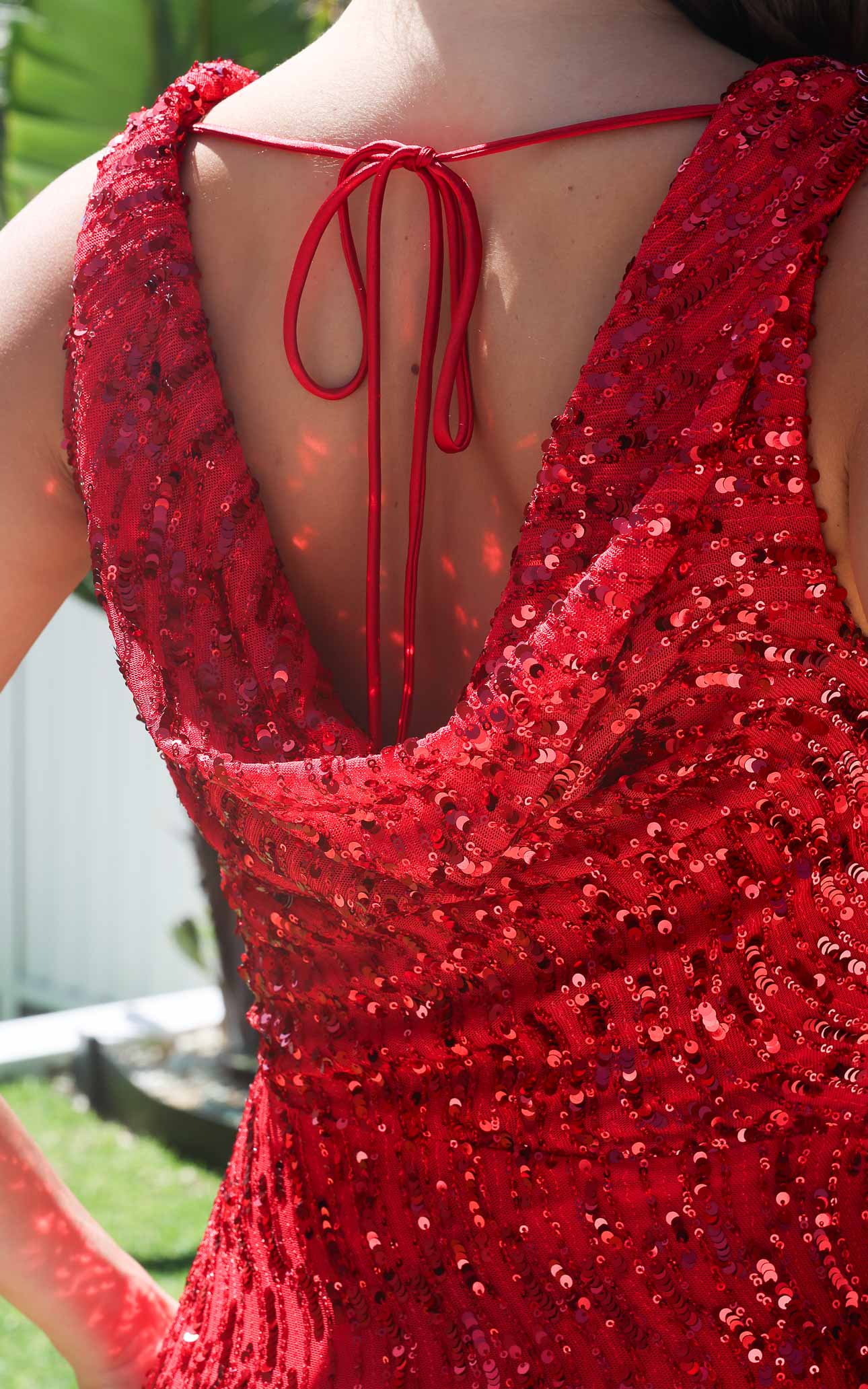 Schiffer Maxi Dress - Red Sequin