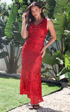 Schiffer Maxi Dress - Red Sequin