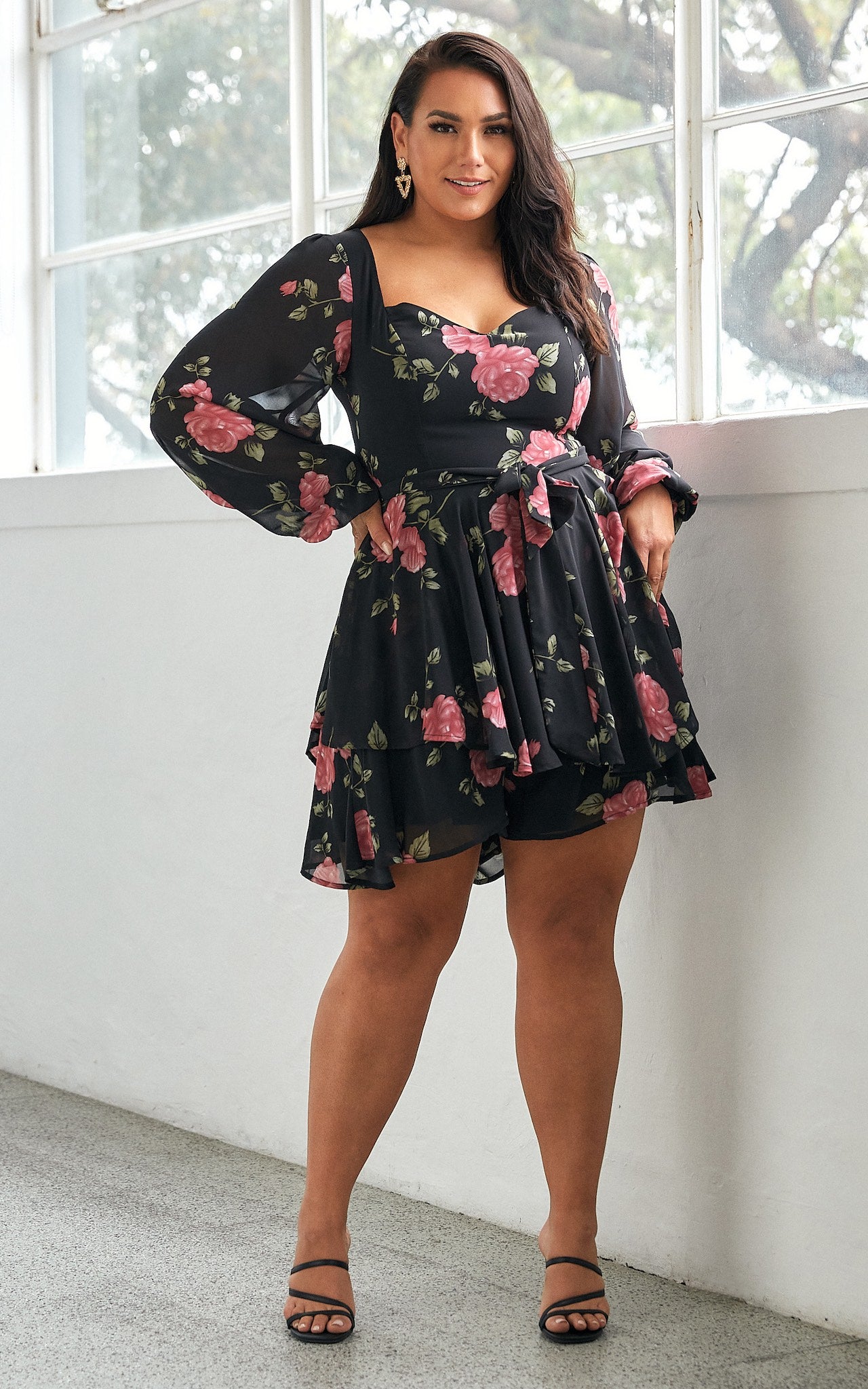 Secret Playsuit - Black Floral