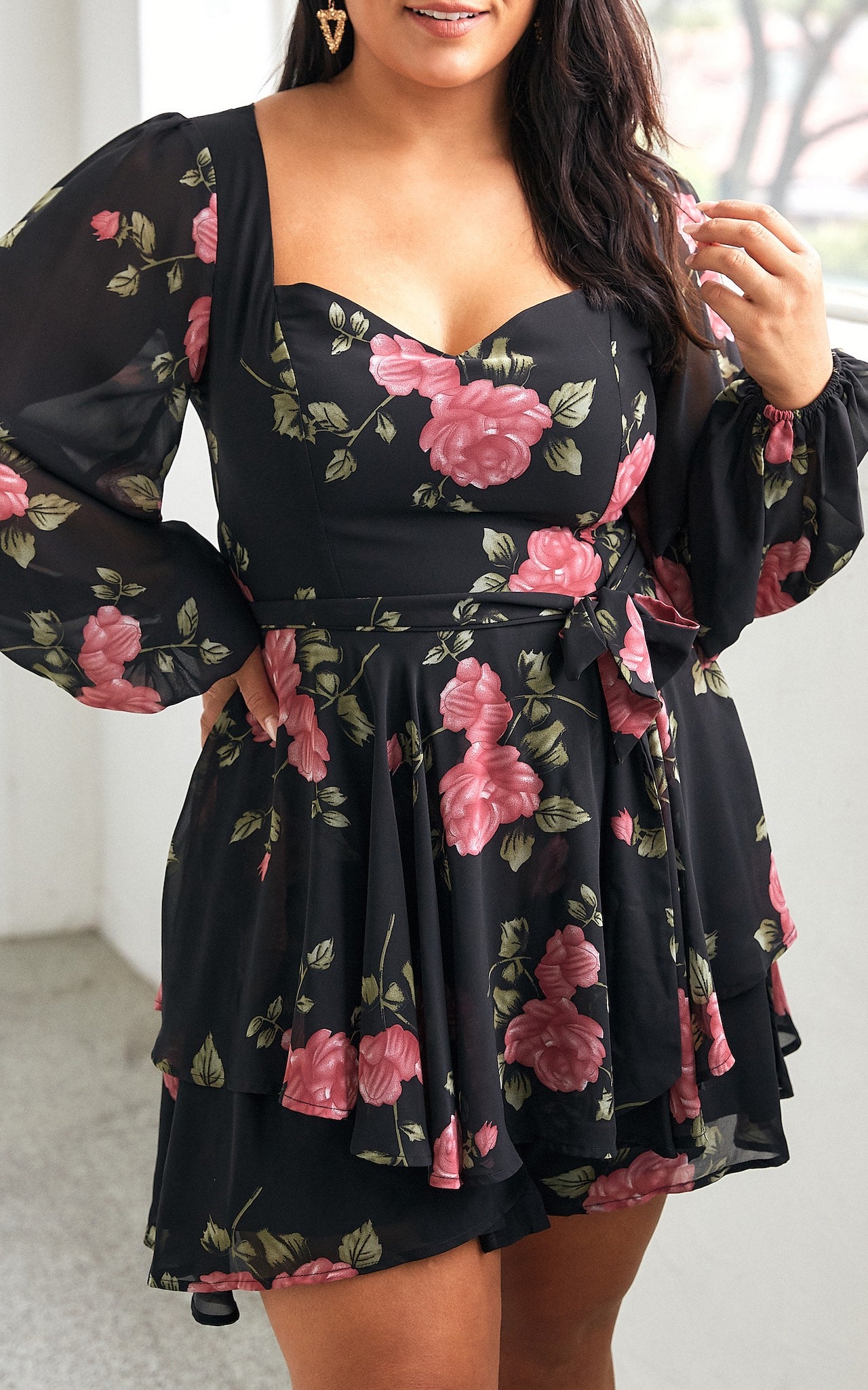 Secret Playsuit - Black Floral