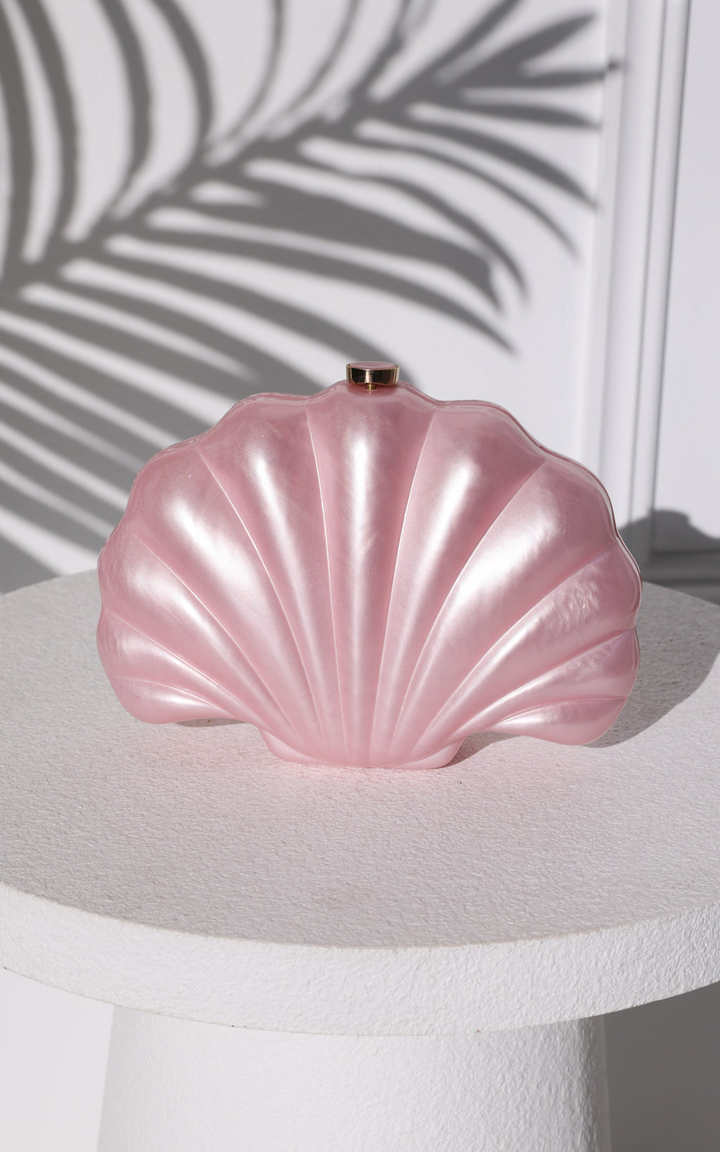 Serenade Shell Clutch Bag - Pink Pearl