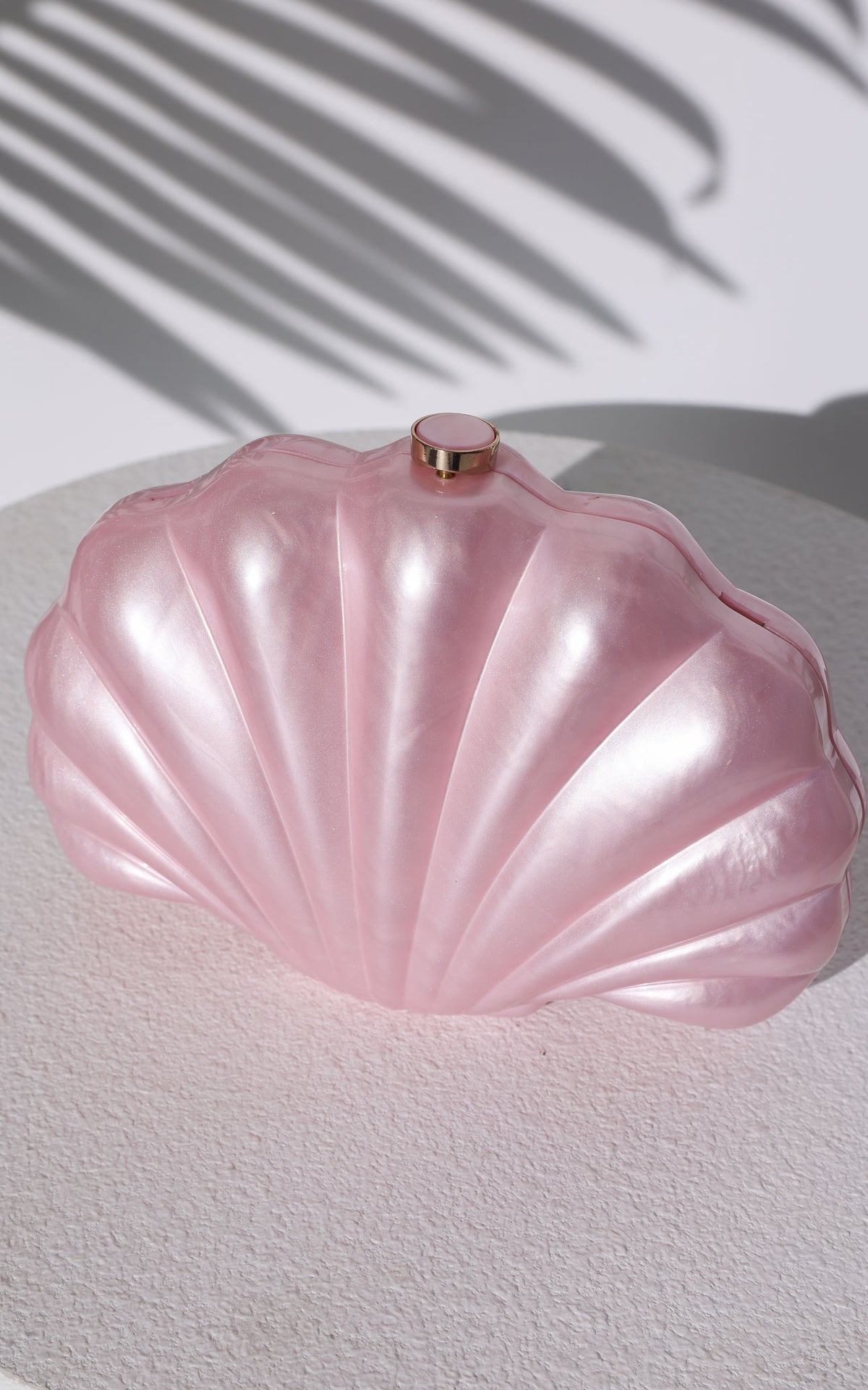Serenade Shell Clutch Bag - Pink Pearl