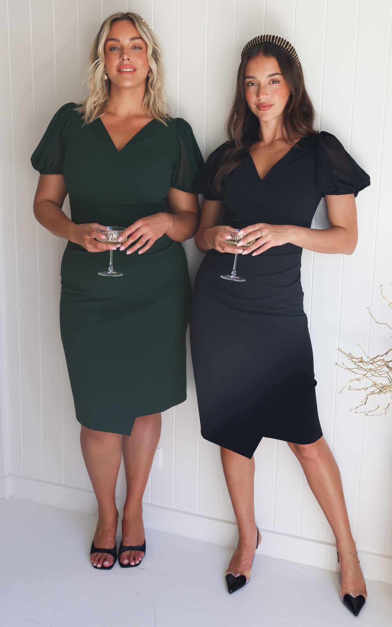 Serene Midi Dress - Black