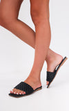 Sicily Flat Sandals - Black