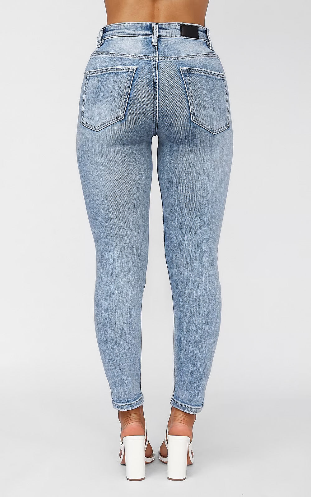 Slasher Straight Leg Jeans - Vintage Blue