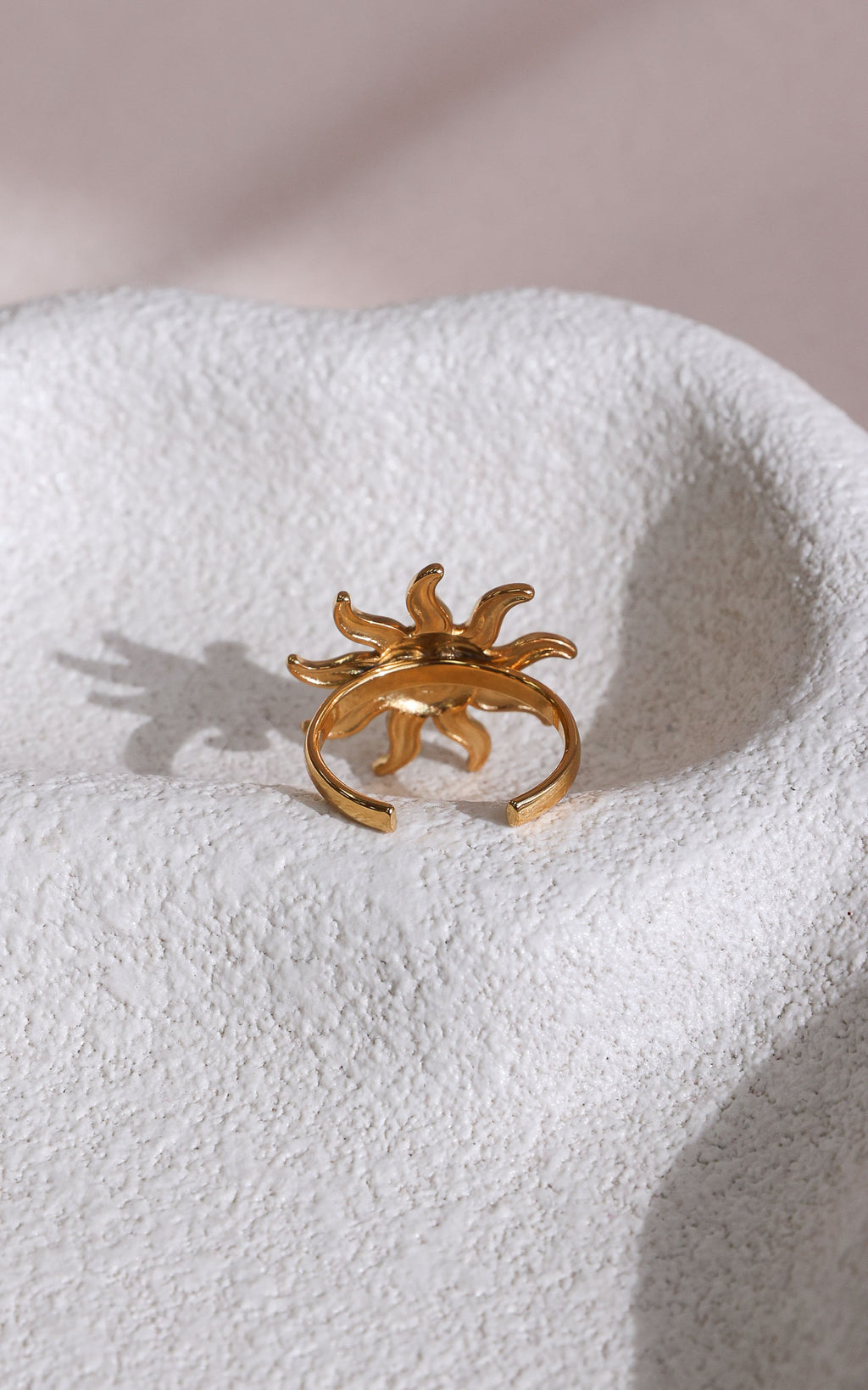 Delos Ring - Gold Sun Face