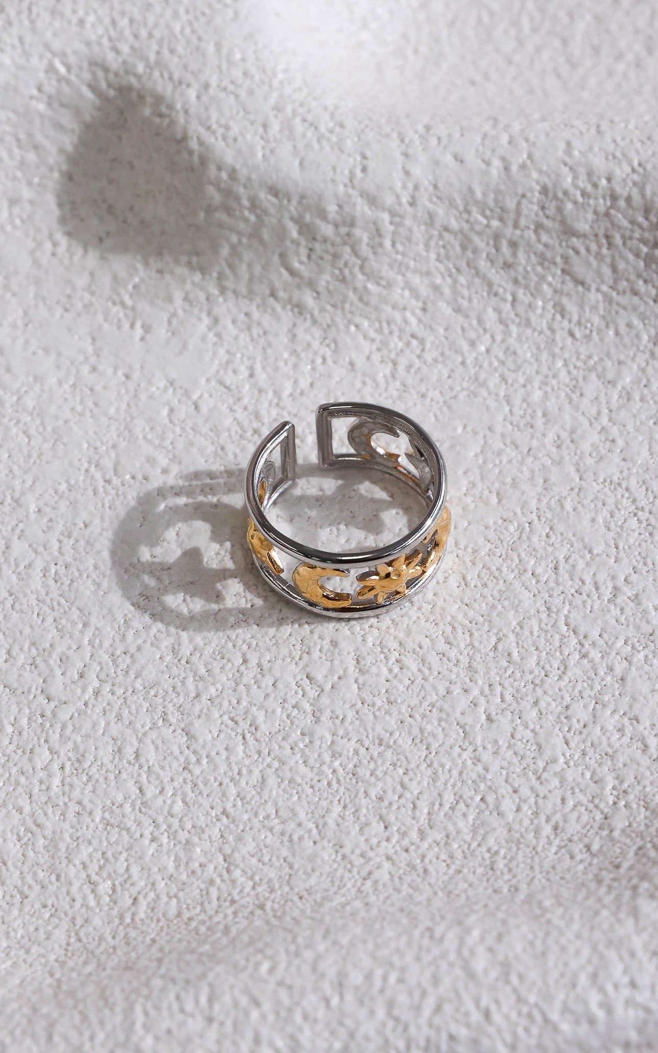 Soluna Ring - Silver Gold Celestial