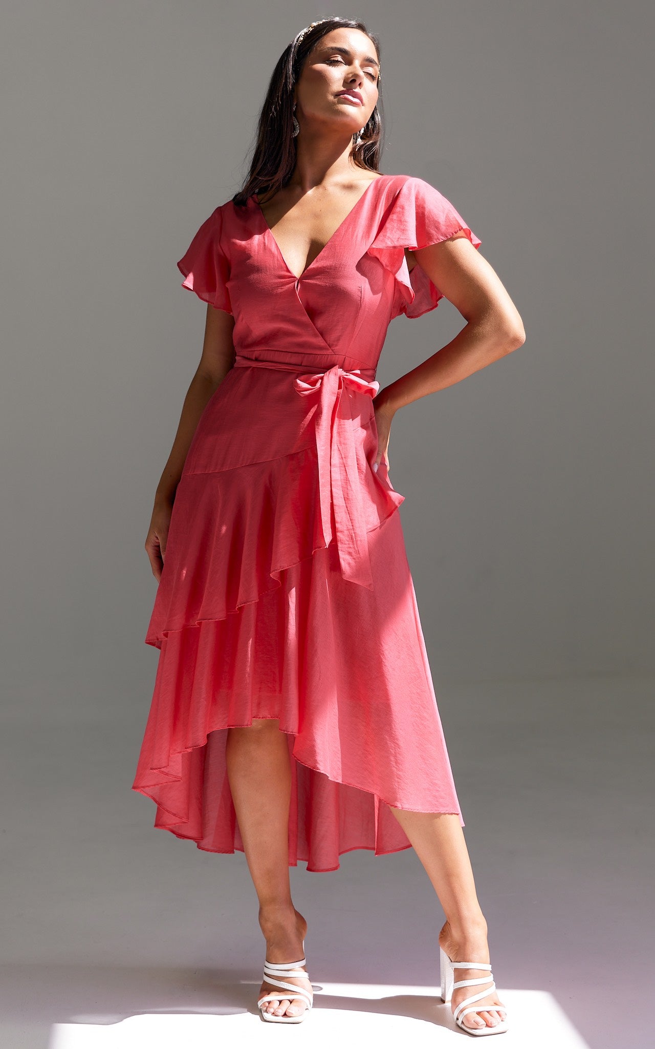 Sophia Maxi Dress - Watermelon Red