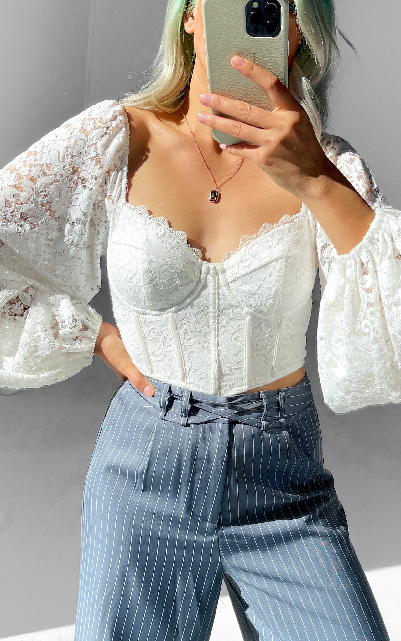 Soulmate Lace Crop Top - White