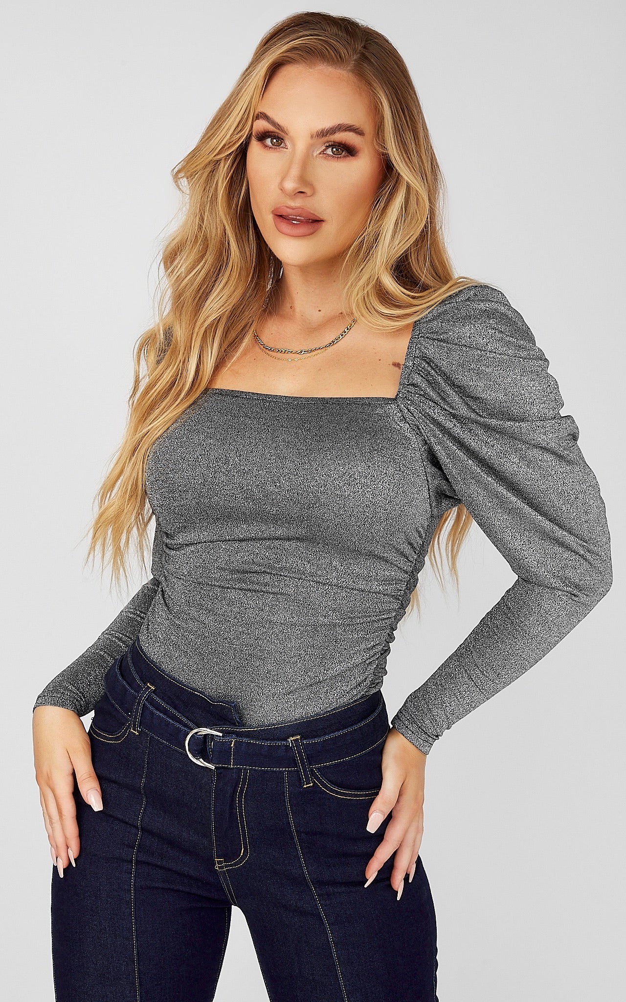 Stargaze Top - Silver Metallic