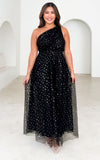 Suvi Maxi Dress - Black Gold Glitter