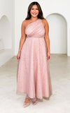 Suvi Maxi Dress - Dusty Pink Gold Glitter