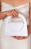 Twiggy Croc Texture Bag - White