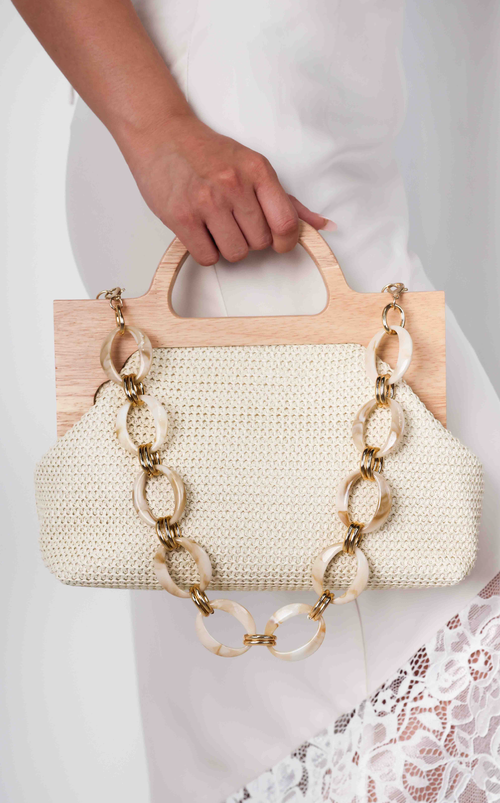 Seychelles Straw Bag - Light Beige