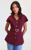 Selique Vest Top - Wine