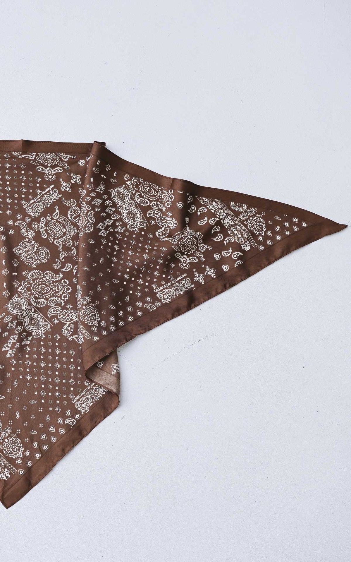 Snoop Triangle Bandana - Brown Paisley Print