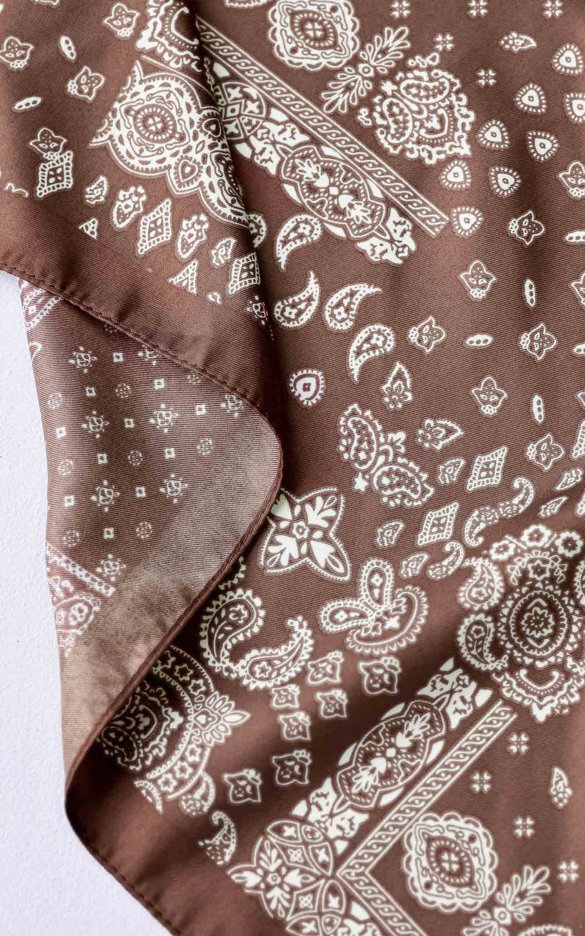 Snoop Triangle Bandana - Brown Paisley Print