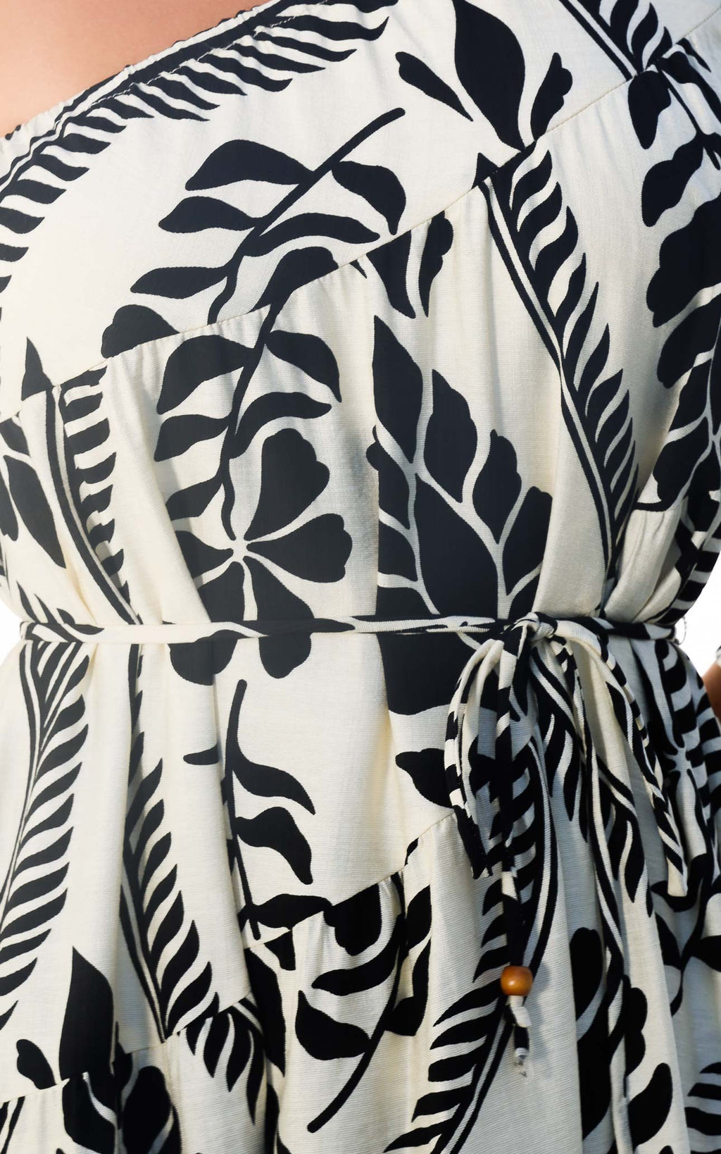 Talitha Maxi Dress - Cream Black Print