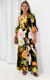 Tabitha Wide Leg Jumpsuit - Black Multi Floral