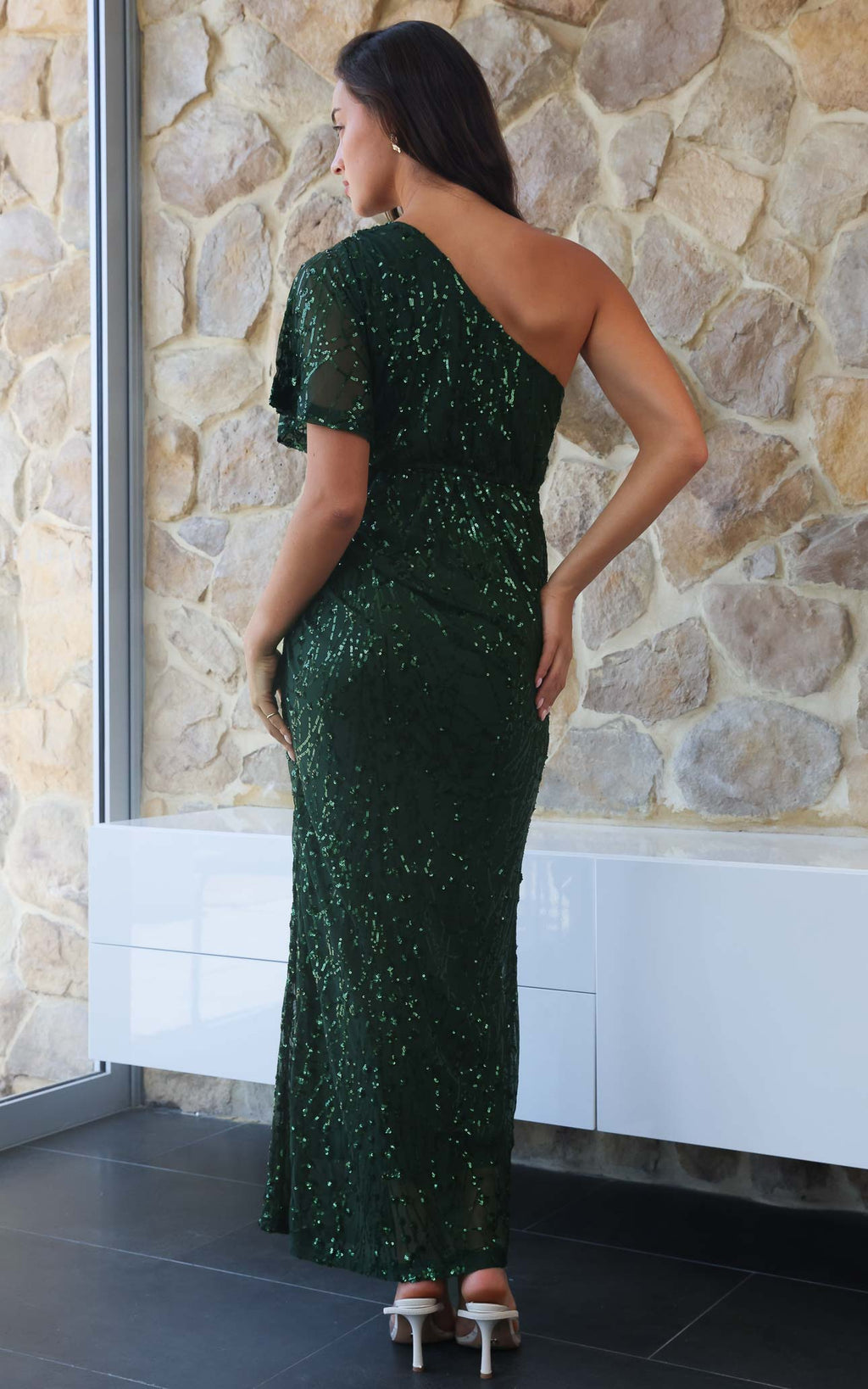 Tallulah Sequin Maxi Dress - Emerald