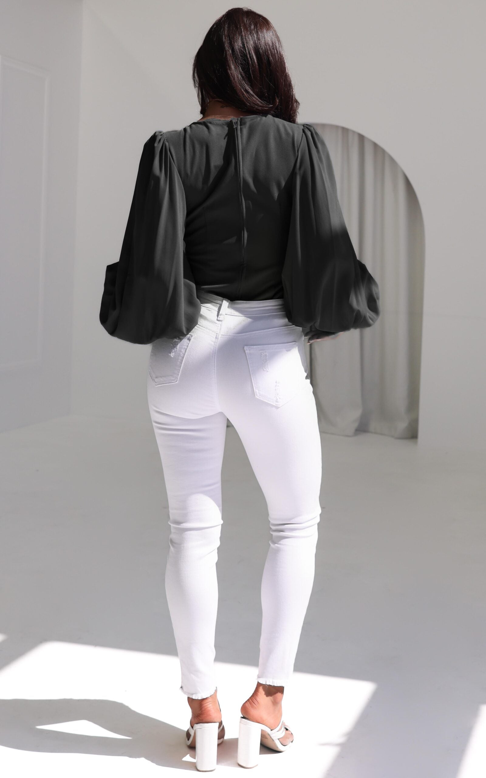 Tammy Long Sleeve Top - Black