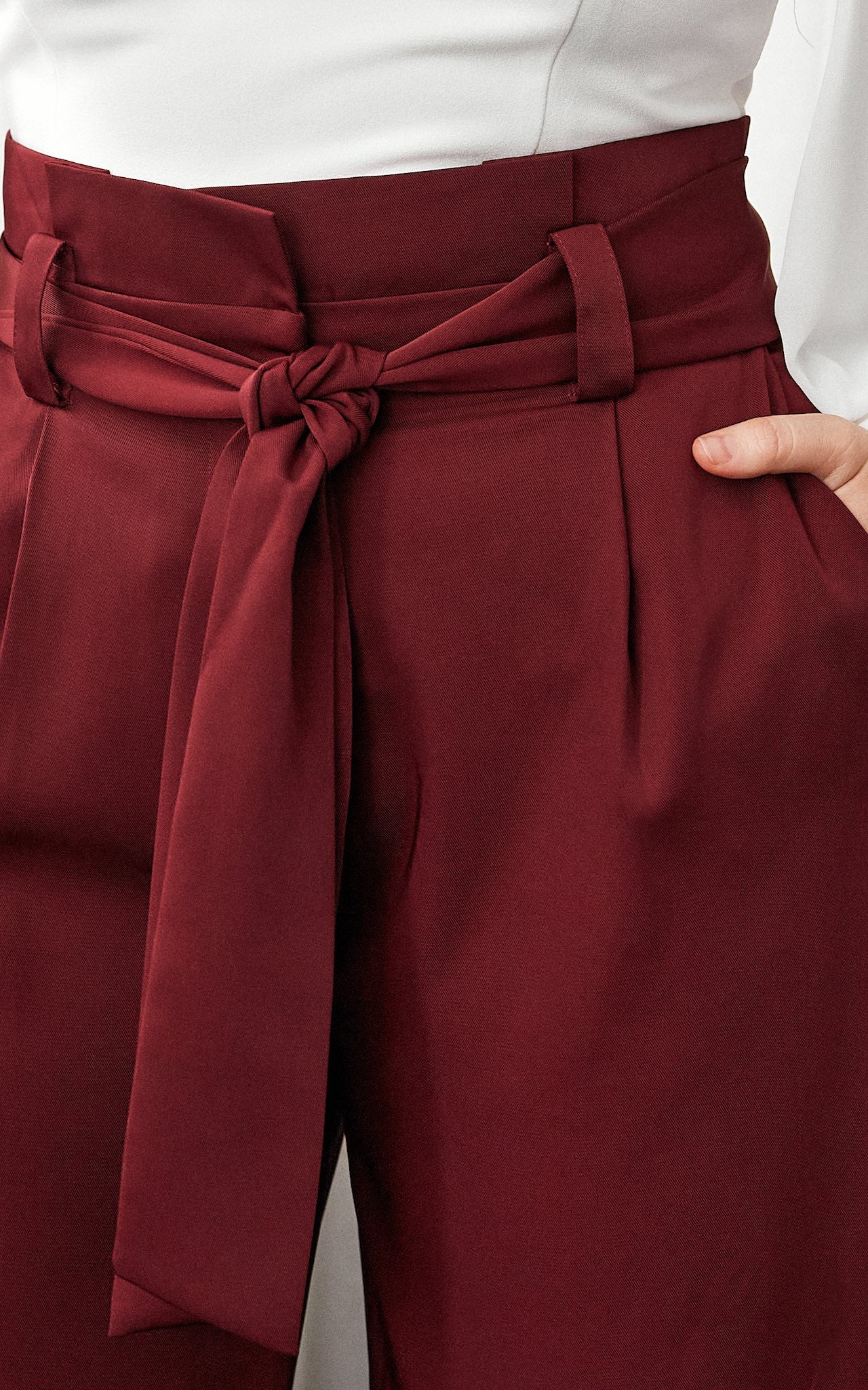 Nookie Wide Leg Pants - Burgundy