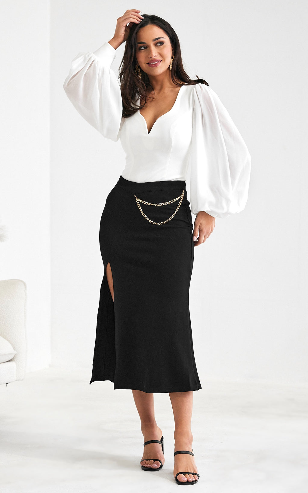 Tammy Long Sleeve Top - White