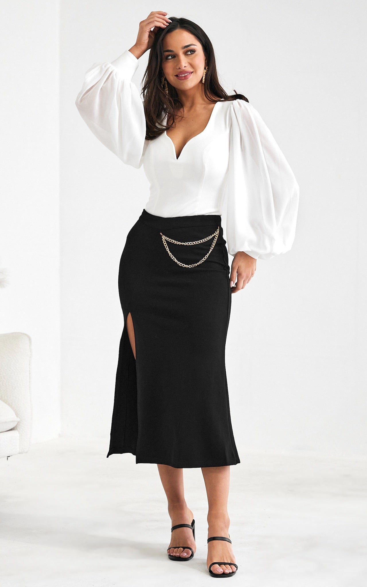 Tammy Long Sleeve Top - White